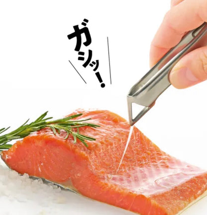 SUWADA Stainless Steel Fish Bone Tongs - Hand-Finished in Tsubame-Sanjo