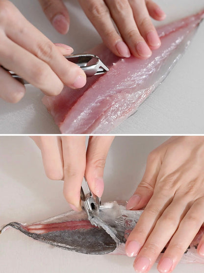 SUWADA Stainless Steel Fish Bone Tongs - Hand-Finished in Tsubame-Sanjo